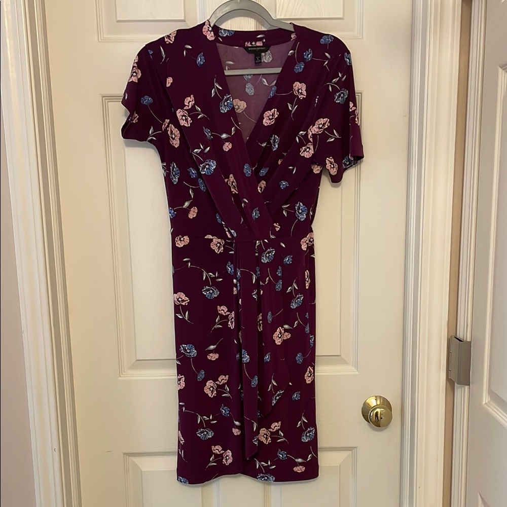 H&M Purple Floral Wrap Dress